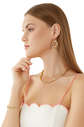 Summer Combo Calanthe Bracelet, 18K Gold-Plated Brass & Crystals